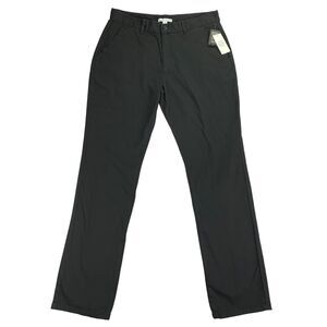 And Now This Mens Everyday Chino Regular Fit Twill Flat Front Pants Black 34